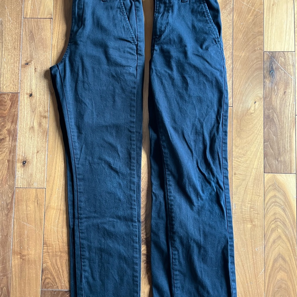 Izod : Elastic Waist Black Chinos (2 pairs included)